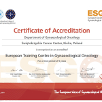 Akredytacja i tytuł European Training Centre in Gynaecological Oncology dla Kliniki Ginekologii ŚCO