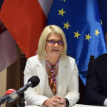 Katarzyna Kubicka - dyrektor Departamentu Wdrażania Europejskiego Funduszu Społecznego UMWŚ oraz Marek Strzała – radny sejmiku województwa świętokrzyskiego