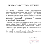 Informacja dotycząca odwiedzin